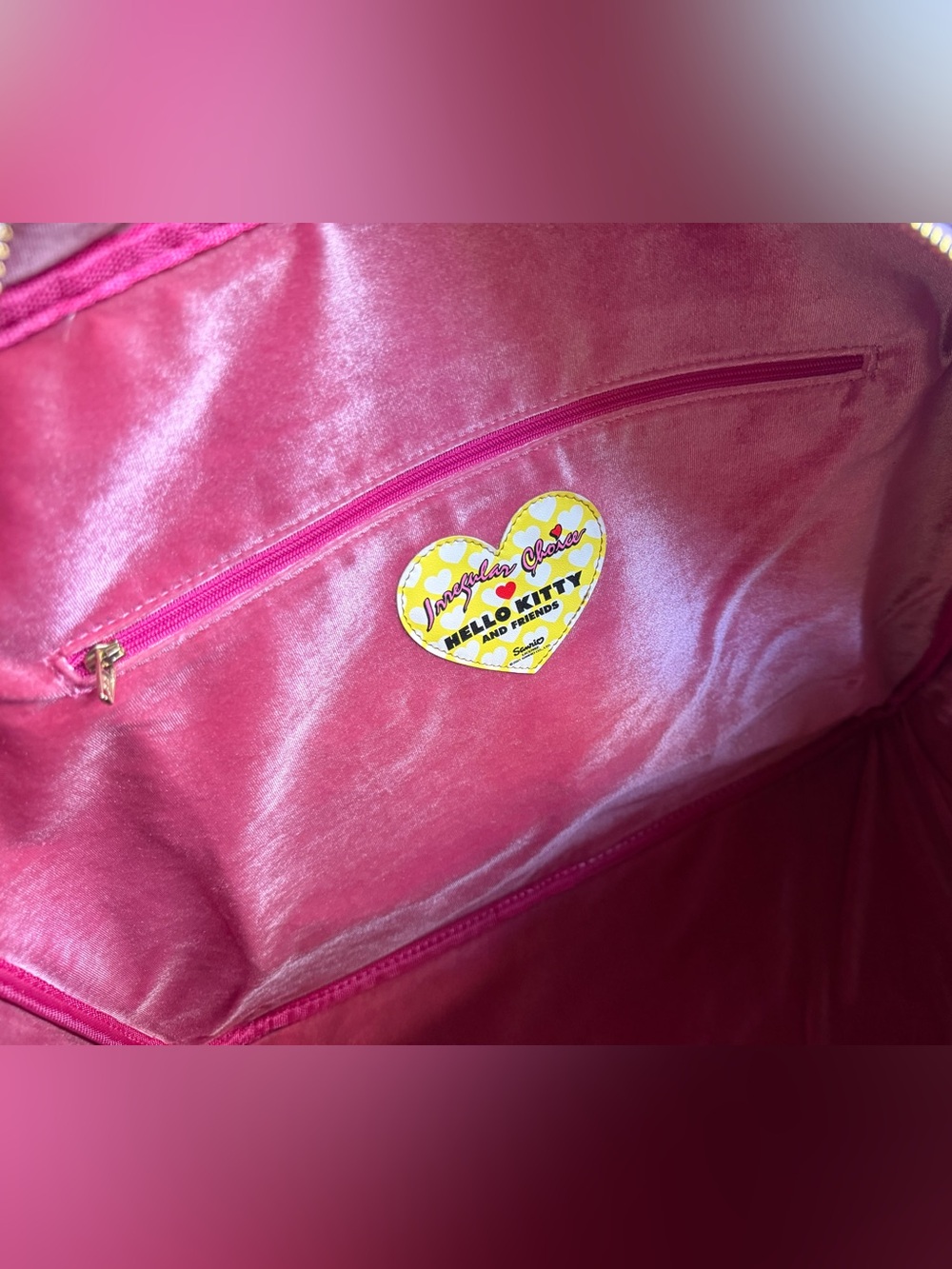 Irregular Choice Flip Sparkle Hello Kitty My Melody 2 side Friendship Travel Bag - Picture 8 of 17